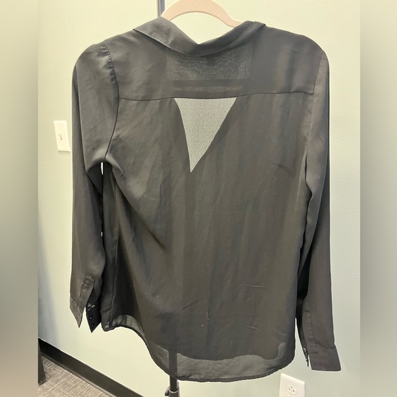 Charming Charlie Sheer Button-Down, Size S - Picture 2 of 4